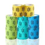 Self-Adhesive Vet Bandage Wrap for Pets - 8 Rolls