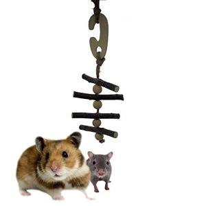 Wooden Hanging Chew Toy for Small Pets