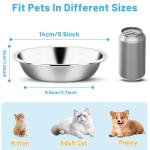Stainless Steel Cat Food Bowls - 3 Pack