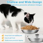Stainless Steel Cat Food Bowls - 3 Pack