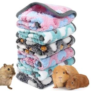 6-Pack Reusable Guinea Pig Fleece Bedding Pads