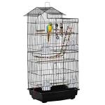 PawHut Multi-Door Bird Cage with Feeders & Perches