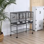 Large Bird Cage with Divider for Parrots