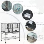 Large Bird Cage with Divider for Parrots