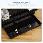 PawHut Multi-Door Bird Cage with Feeders & Perches