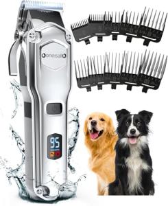Oneisall Cordless Dog Clippers for Thick Coats