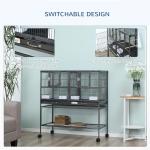 Large Bird Cage with Divider for Parrots