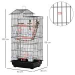 PawHut Multi-Door Bird Cage with Feeders & Perches