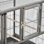 Large Bird Cage with Divider for Parrots