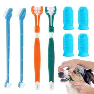 Dog Toothbrush Set with Finger Brushes, 2 Pack