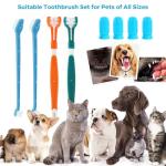 Dog Toothbrush Set with Finger Brushes, 2 Pack