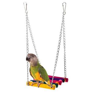 Colorful Wood Swing Perch Toys for Birds