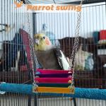 Colorful Wood Swing Perch Toys for Birds