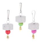 3-Piece Bird Chew Toy Set with Bell