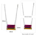 Colorful Wood Swing Perch Toys for Birds