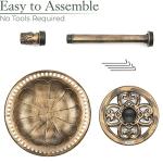 Outdoor Round Bird Bath in Rustic Bronze