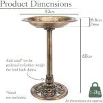 Outdoor Round Bird Bath in Rustic Bronze