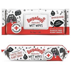 Biodegradable Dog and Cat Grooming Wipes - 80 Count