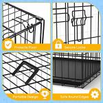 Nobleza 24in Folding Metal Dog Crate with 2 Doors