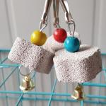 Bird Calcium Chew Toys with Bell for Parakeets