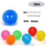 6 Pack Squeaky Rubber Dog Balls for Chewing