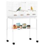 PawHut Bird Cage with Divider and Perches