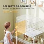 PawHut Bird Cage with Divider and Perches