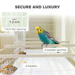 PawHut Bird Cage with Divider and Perches