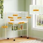 PawHut Bird Cage with Divider and Perches