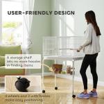 PawHut Bird Cage with Divider and Perches