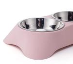 Non-Slip Stainless Steel Double Bowl for Pets