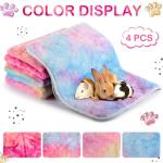 4-Pack Washable Waterproof Guinea Pig Fleece Blankets