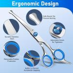 4-in-1 Dog Grooming Scissors Kit with Safety Tips