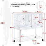 Yaheetech Stackable Rolling Bird Cage - White