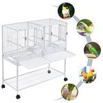 Yaheetech Stackable Rolling Bird Cage - White