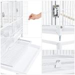 Yaheetech Stackable Rolling Bird Cage - White