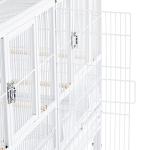 Yaheetech Stackable Rolling Bird Cage - White