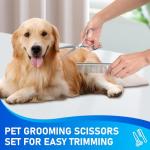 4-in-1 Dog Grooming Scissors Kit with Safety Tips