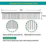 Dog Combs for Grooming, Metal Cat Comb for Removing Tangles and Knots, Professional Grooming Tool for Long Haired Dog, Cat and other pets