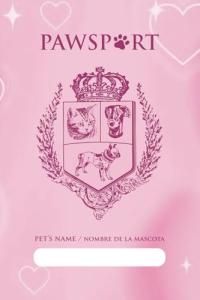 Pet Passport & Medical Record, for Pet Health and Travel, Bilingual English Spanish 4x6 (PINK): Animal Health & Vaccine Record Book