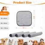 PICK FOR LIFE 4 PCS Guinea Pig Fleece Cage Liner Leakproof Guinea Pig Mats Pee Pads Washable Pet Blankets Soft Absorbent for Small Animal Rabbit Ferret Hamster Chinchillas Hedgehog Puppy, 30 x 30 cm