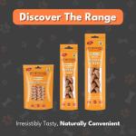 Pet Munchies Small Buffalo Dental Chews, Healthy, Natural and Long-Lasting Dog Treats, Grain Free and Low in Fat 55g (4 Chews)