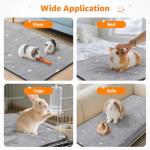 PICK FOR LIFE 4 PCS Guinea Pig Fleece Cage Liner Leakproof Guinea Pig Mats Pee Pads Washable Pet Blankets Soft Absorbent for Small Animal Rabbit Ferret Hamster Chinchillas Hedgehog Puppy, 30 x 30 cm