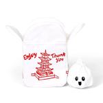 Barkbox 2 in 1 Interactive Plush Dog Toy - Rip and Reveal Dog Toy for Large Dogs - Stimulating Squeaky Pet Enrichment and Puppy Toys | Andi's Dumplings (Large)