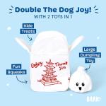 Barkbox 2 in 1 Interactive Plush Dog Toy - Rip and Reveal Dog Toy for Large Dogs - Stimulating Squeaky Pet Enrichment and Puppy Toys | Andi's Dumplings (Large)
