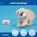 Barkbox 2 in 1 Interactive Plush Dog Toy - Rip and Reveal Dog Toy for Large Dogs - Stimulating Squeaky Pet Enrichment and Puppy Toys | Andi's Dumplings (Large)