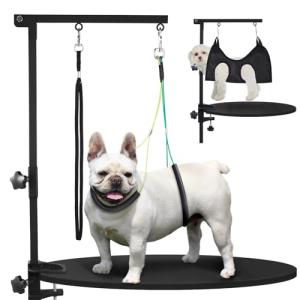 Adjustable Dog Grooming Table Arm with Hammock