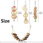 8 Pack Wooden Bird Toys for Budgies and Parrots