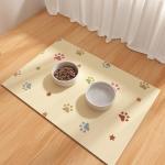 Absorbent Waterproof Pet Feeding Mat - Beige