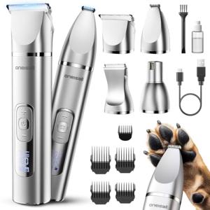 Oneisall 4-in-1 Dog Grooming Kit with Trimmer